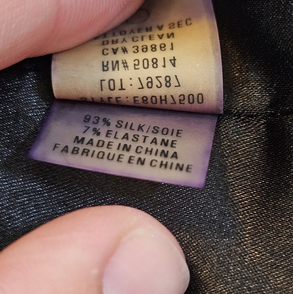 NWT Elie Tahari silk shell blouse gold brown and black size S - Picture 11 of 12